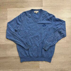 Neiman Marcus BTM V Neck Blue Sweater
